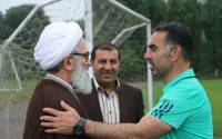 آیت الله معلمی عصر امروز در جلسه تمرین تیم فوتبال نساجی قائم شهر حاضر شدند.