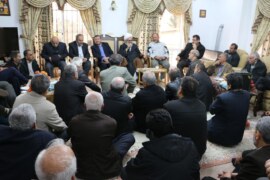 دیدار آیت الله معلمی با جمعی از رزمندگان و جانبازان دوران دفاع مقدس-شهرستان نوشهر